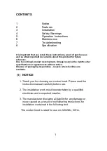 Preview for 3 page of Omega ORW6XA Instructions For The Use And Care And Installation