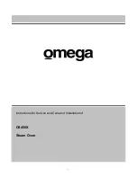 Предварительный просмотр 1 страницы Omega OS450X Instructions For The Use And Care And Installation
