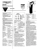 Omega OS540 Instruction Sheet preview