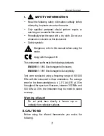 Preview for 4 page of Omega OS541 User Manual