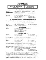 Preview for 2 page of Omega OS550A User Manual