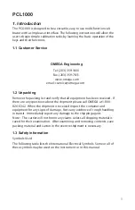 Предварительный просмотр 5 страницы Omega PCL1000 User Manual