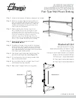 Omega Post-Type Wall Mount Shelving Assembly Instructions предпросмотр