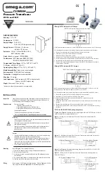 Preview for 1 page of Omega PX276 Instruction Sheet