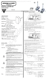 Preview for 1 page of Omega PX279 Manual