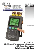 Preview for 1 page of Omega RDXL12SD User Manual
