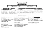 Preview for 2 page of Omega RH62C-MV Manual