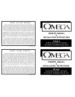 Preview for 1 page of Omega RS-4LX Owner'S Manual & Installation Instructions