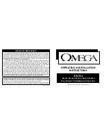 Omega RS-7K2 Operating & Installation Instructions Manual предпросмотр