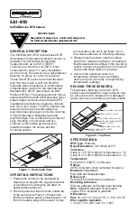 Preview for 1 page of Omega SA1-RTD Instruction Sheet