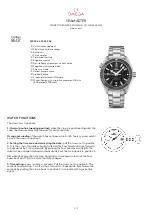 Предварительный просмотр 1 страницы Omega SEAMASTER PLANET OCEAN 600 M OMEGA CO-AXIAL 42... Manual