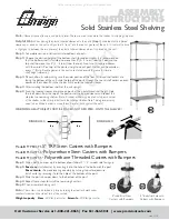 Omega Solid Stainless Steel Shelving Quick Start Manual preview