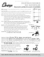 Preview for 2 page of Omega Solid Stainless Steel Shelving Quick Start Manual