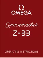 Предварительный просмотр 1 страницы Omega Spacemaster Z-33 Operating Instructions Manual