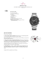 Omega SPEEDMASTER MOONWATCH User Manual preview