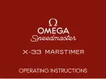 Предварительный просмотр 1 страницы Omega Speedmaster X-33 Marstimer Operating Instructions Manual