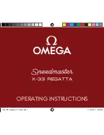 Предварительный просмотр 1 страницы Omega Speedmaster X-33 REGATTA Operating Instructions Manual