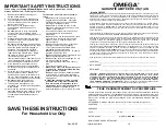 Preview for 2 page of Omega Steam Blaster OSC095 Owner'S Manual
