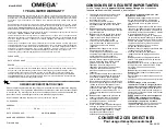 Preview for 10 page of Omega Steam Blaster OSC095 Owner'S Manual