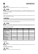 Предварительный просмотр 20 страницы Omega SUZUKA 715-1530 User Manual