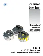 Предварительный просмотр 1 страницы Omega TX90A Series User Manual