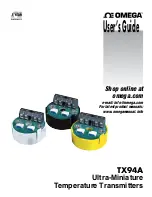 Предварительный просмотр 1 страницы Omega TX94A User Manual