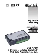 Preview for 1 page of Omega USB-4750 User Manual