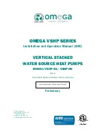 Omega VSHP HE Installation And Operation Manual предпросмотр