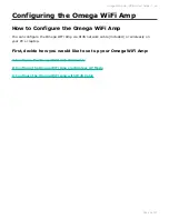 Preview for 11 page of Omega WiFi Amp Official User Manual