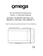 Предварительный просмотр 1 страницы Omega WP1000L-730 Owner'S Instruction Manual