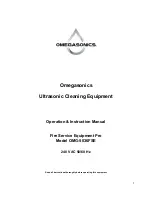 Omegasonics OMG-5036FSE Operation & Instruction Manual preview