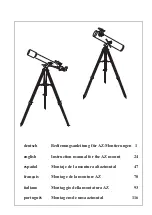 Omegon AZ mount Instruction Manual preview