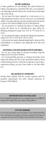 Preview for 6 page of Omer APNEA COMPUTER User Manual