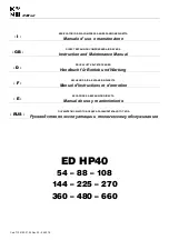 Preview for 1 page of omi ED HP108 Instruction And Maintenance Manual