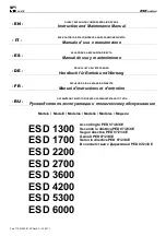 Preview for 1 page of omi ESD 1300 Instruction And Maintenance Manual