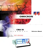 Предварительный просмотр 1 страницы Omicron CMA 56 Reference Manual