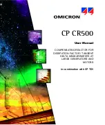 Omicron CP CR500 User Manual предпросмотр