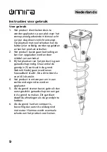 Предварительный просмотр 9 страницы Omira OM ML-RP-2PCS User Manual