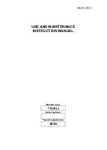 omisa 7125/LI Use And Maintenance Instruction Manual preview