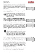 Preview for 55 page of omisa WeldControl 630 User Manual