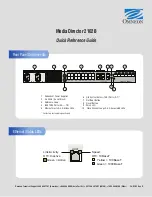 Preview for 1 page of Omneon MediaDirector 2102B Quick Reference Manual