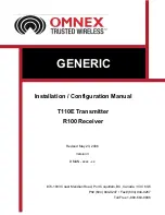 Preview for 1 page of Omnex R100 Installation And Configuration Manual