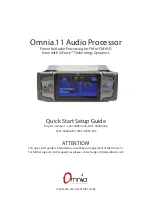 Preview for 1 page of Omnia Omnia.11 2001-00382-000 Quick Start Setup Manual