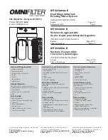 Preview for 1 page of Omnifilter OT32 Series E Installation Instructions Manual