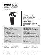 Omnifilter U25 D series Installation Instructions Manual preview