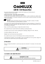 Preview for 3 page of Omnilux LED BC-1 E27 Beam effect Manual