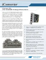 Preview for 1 page of Omnitron Systems Technology OST iConverter 4Tx Specification Sheet