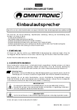 Preview for 3 page of Omnitronic 80710863 User Manual