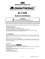 Предварительный просмотр 3 страницы Omnitronic ALT-105 User Manual