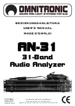 Preview for 1 page of Omnitronic AN-31 User Manual